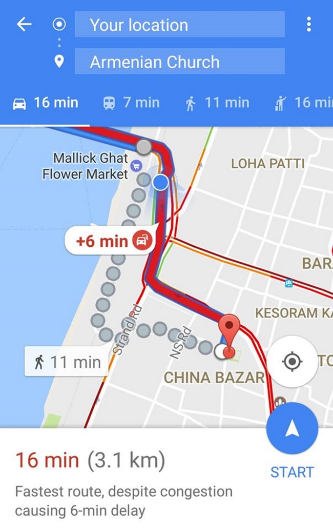 グーグルの地図サービスは凄い